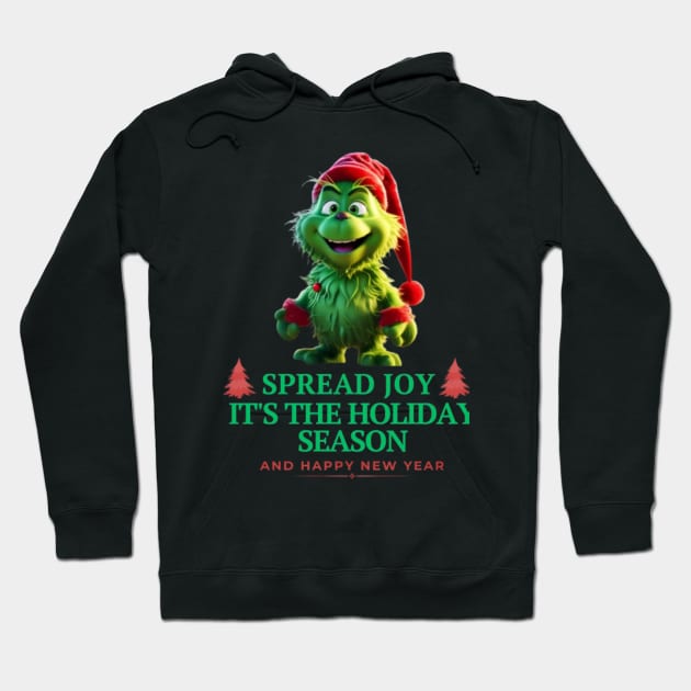 Festive Grinch Delight Hoodie by MAT JAARAK